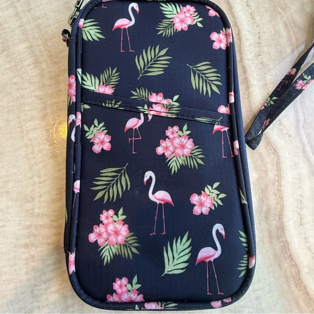 Flamingo and Floral Print Bag - Picture 2 of 9